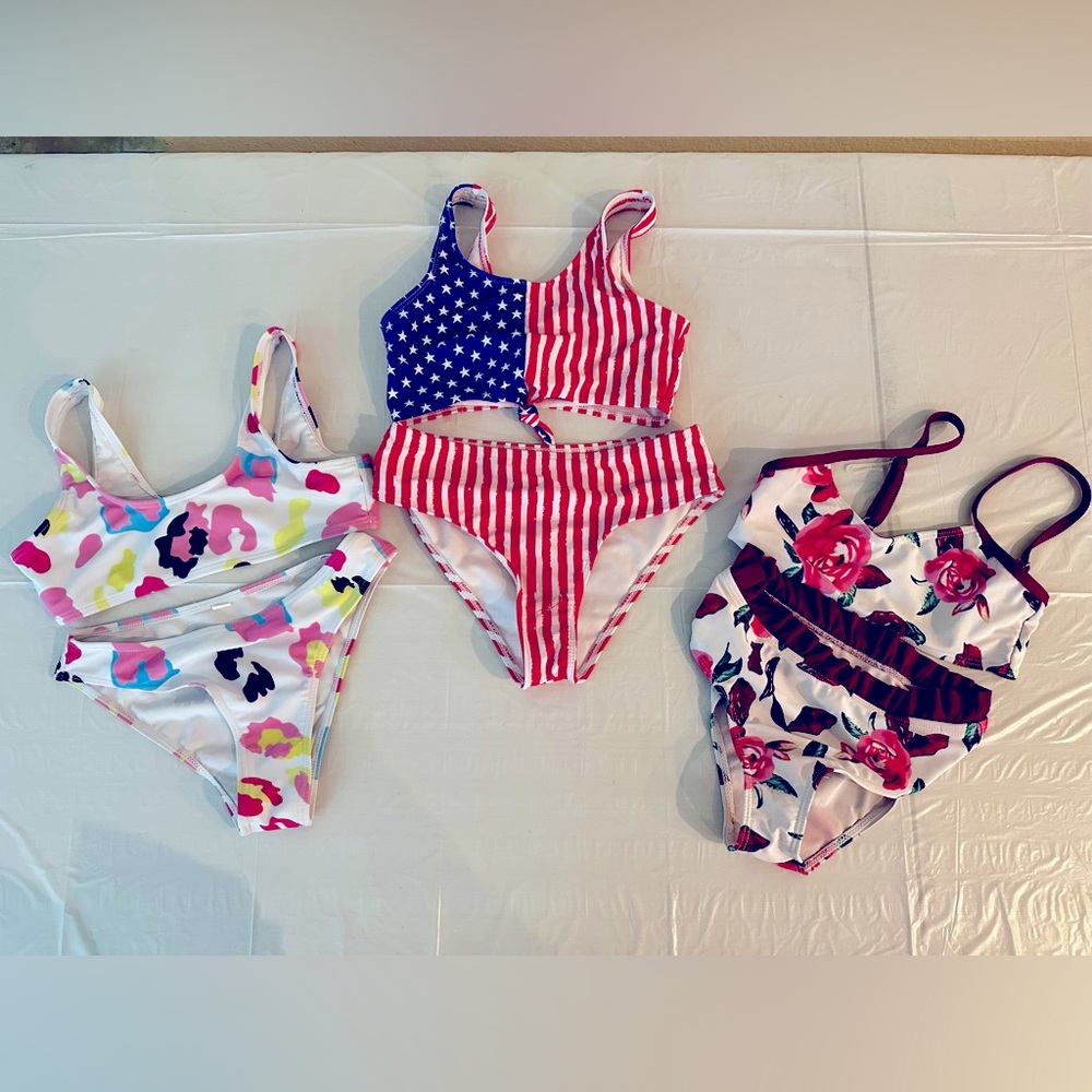 Colorful girls Swimsuit Sets (3 total)